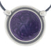 Inspiration Pendant. Violet Enamel. Necklace. Black Cord. Made from Pewter.  Made in Fredericton NB New Brunswick Canada