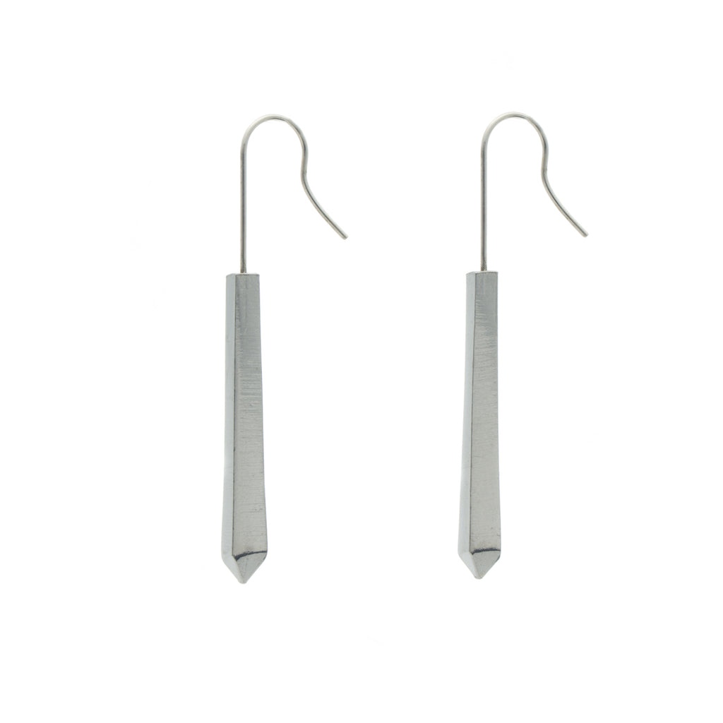 Diamond Drop Earring. Made from Pewter. Made in Fredericton NB New Brunswick Canada
