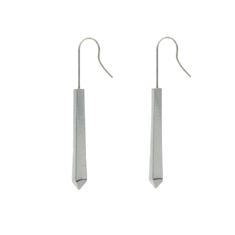 Diamond Drop Earring. Made from Pewter. Made in Fredericton NB New Brunswick Canada