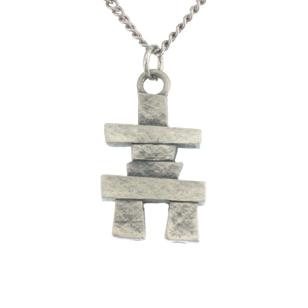 Inukshuk Pendant. Made from Pewter. Necklace. Made in Fredericton NB New Brunswick Canada