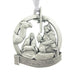 Joy to the World Christmas Tree ornament. Made from Pewter. Silver ribbon. Made in Fredericton NB New Brunswick Canada
