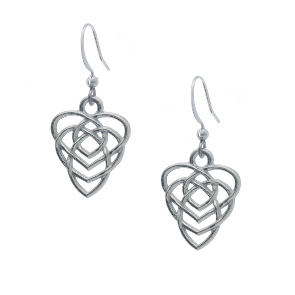 Knot of Motherhood Earring. Made from Pewter. Made in Fredericton NB New Brunswick Canada