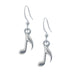 Music Note Earring. Polish finish. Made from Pewter. Made in Fredericton NB New Brunswick Canada