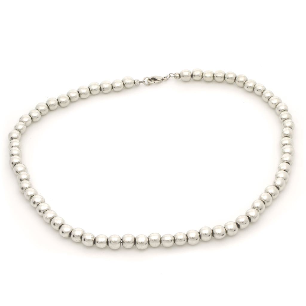 Pewter Pearl Neckwear. Full string. Made from Pewter. Made in Fredericton NB New Brunswick Canada