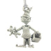 Santa's Elf Christmas Tree ornament. Santa's Village series. Made from Pewter. Silver ribbon. Made in Fredericton NB New Brunswick Canada