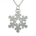 Snowflake Pendant. Satin finish. Made from Pewter. Necklace. Made in Fredericton NB New Brunswick Canada