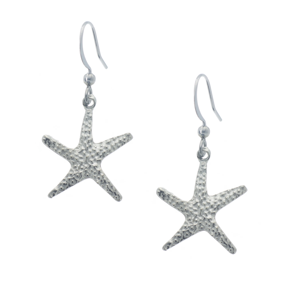 Starfish Earring. Made from Pewter. Made in Fredericton NB New Brunswick Canada