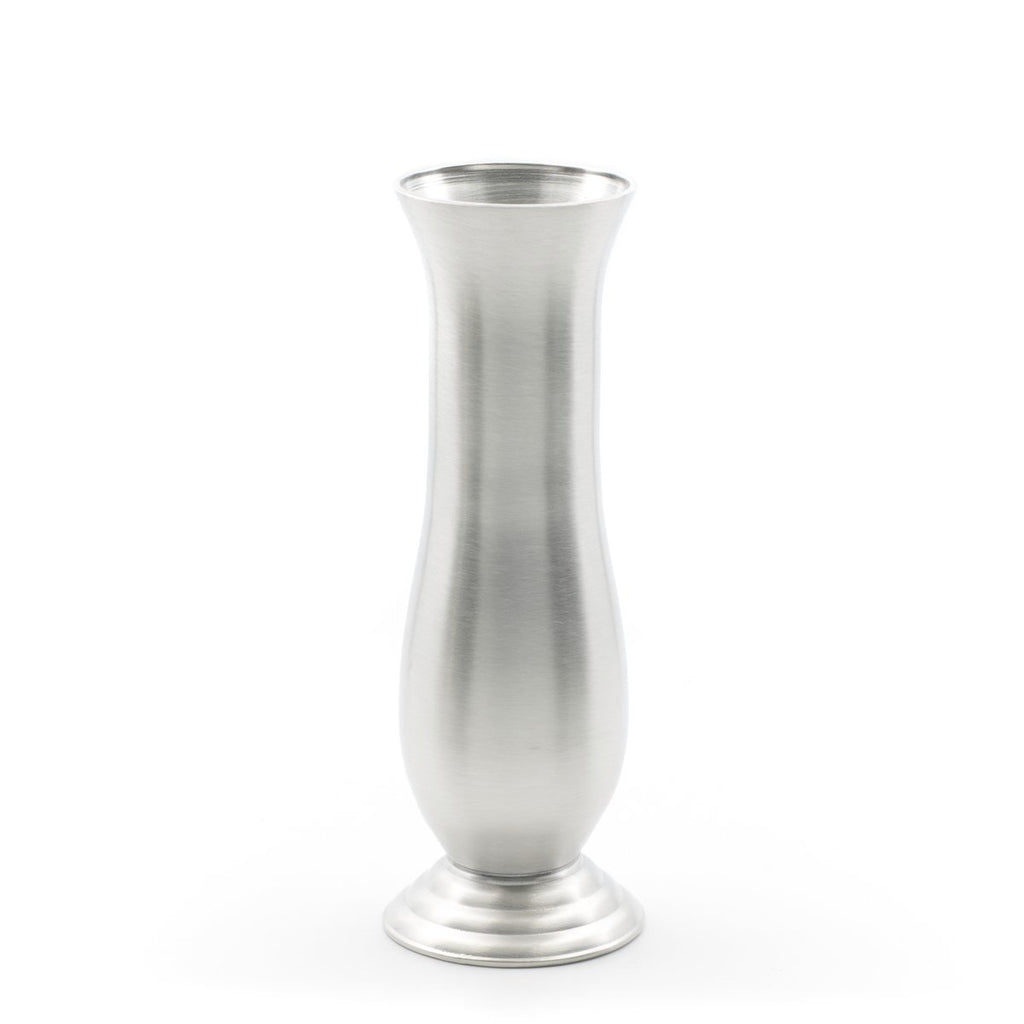 Tiffany Vase. Satin finish. Made from Pewter. Made in Fredericton NB New Brunswick Canada