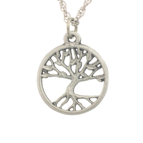 Tree of Life Pendant. Satin finish. Made from Pewter. Necklace. Made in Fredericton NB New Brunswick Canada