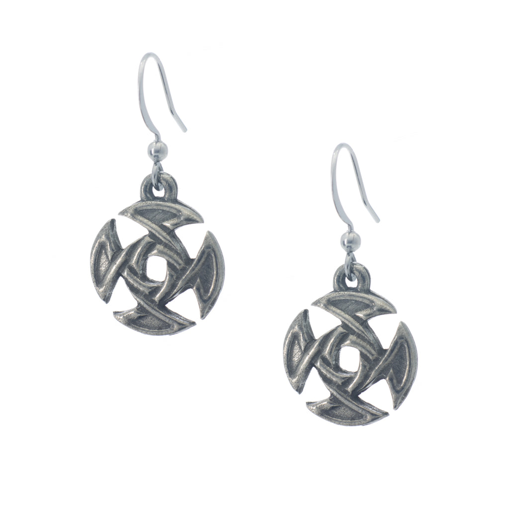 Treasa Earring. Celtic. Made from Pewter. Made in Fredericton NB New Brunswick Canada