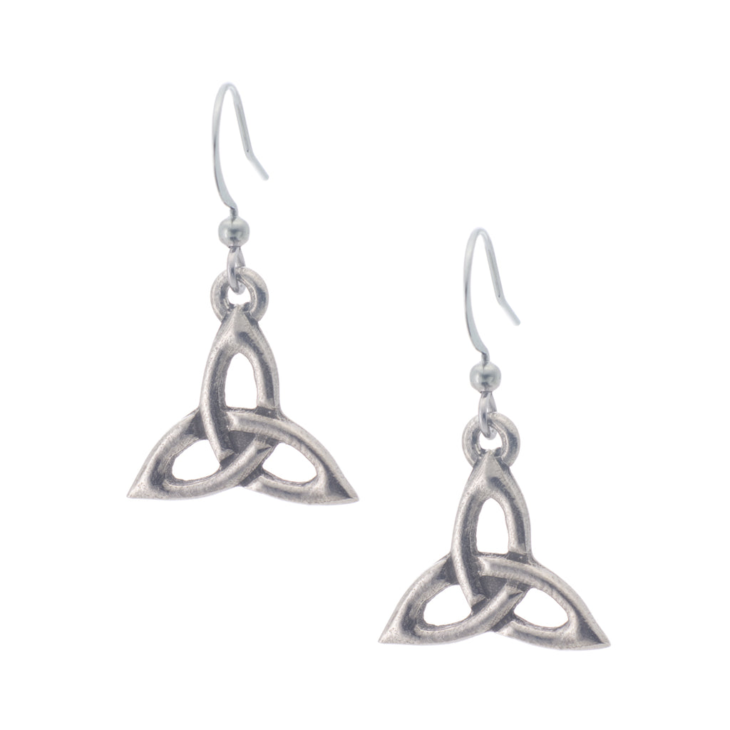 Trinity Knot Earring. Celtic. Irish. Made from Pewter. Made in Fredericton NB New Brunswick Canada