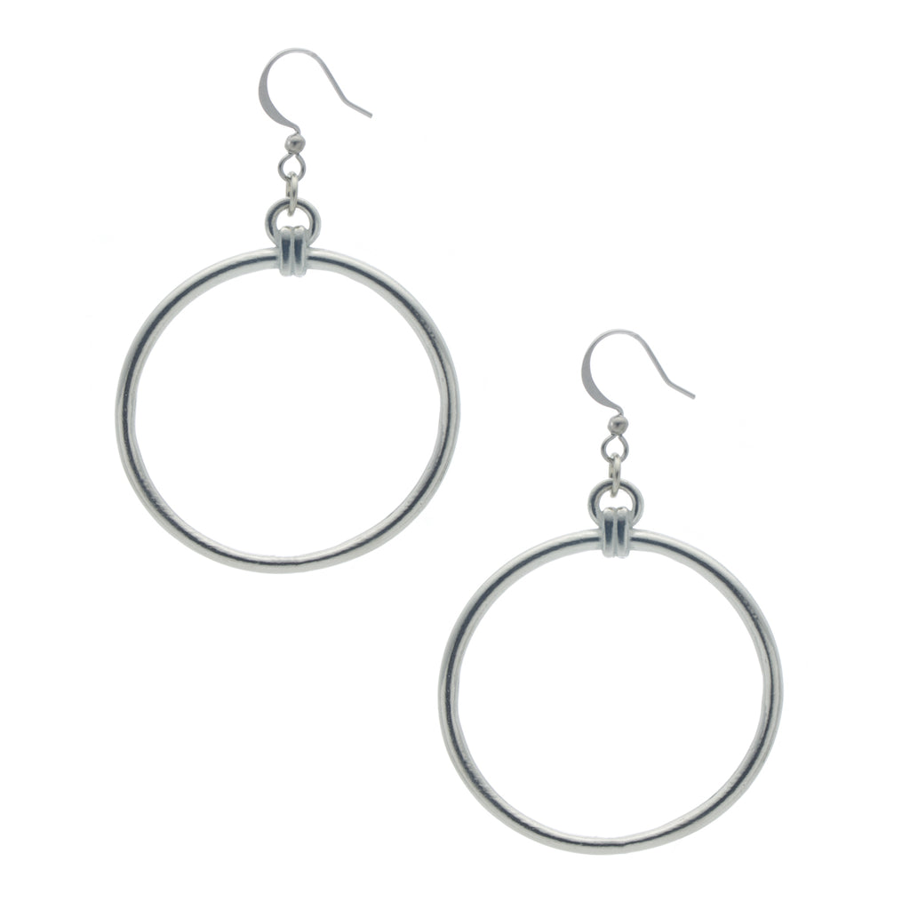 Unity Hoop Earring. Made from Pewter. Made in Fredericton NB New Brunswick Canada