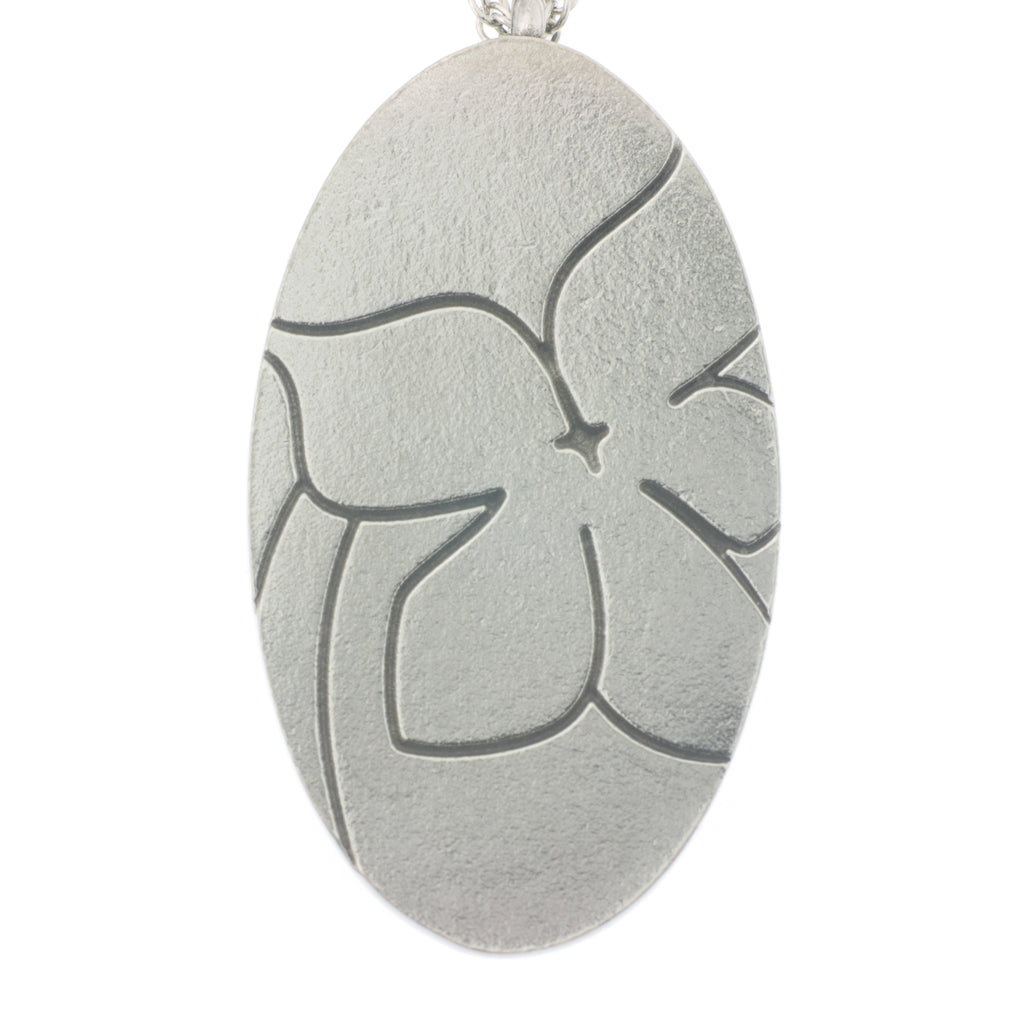 Violet Pendant. Made from Pewter. Necklace. Made in Fredericton NB New Brunswick Canada