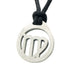 Virgo Zodiac Pendant. Made from Pewter. Black cord. Necklace. Made in Fredericton NB New Brunswick Canada