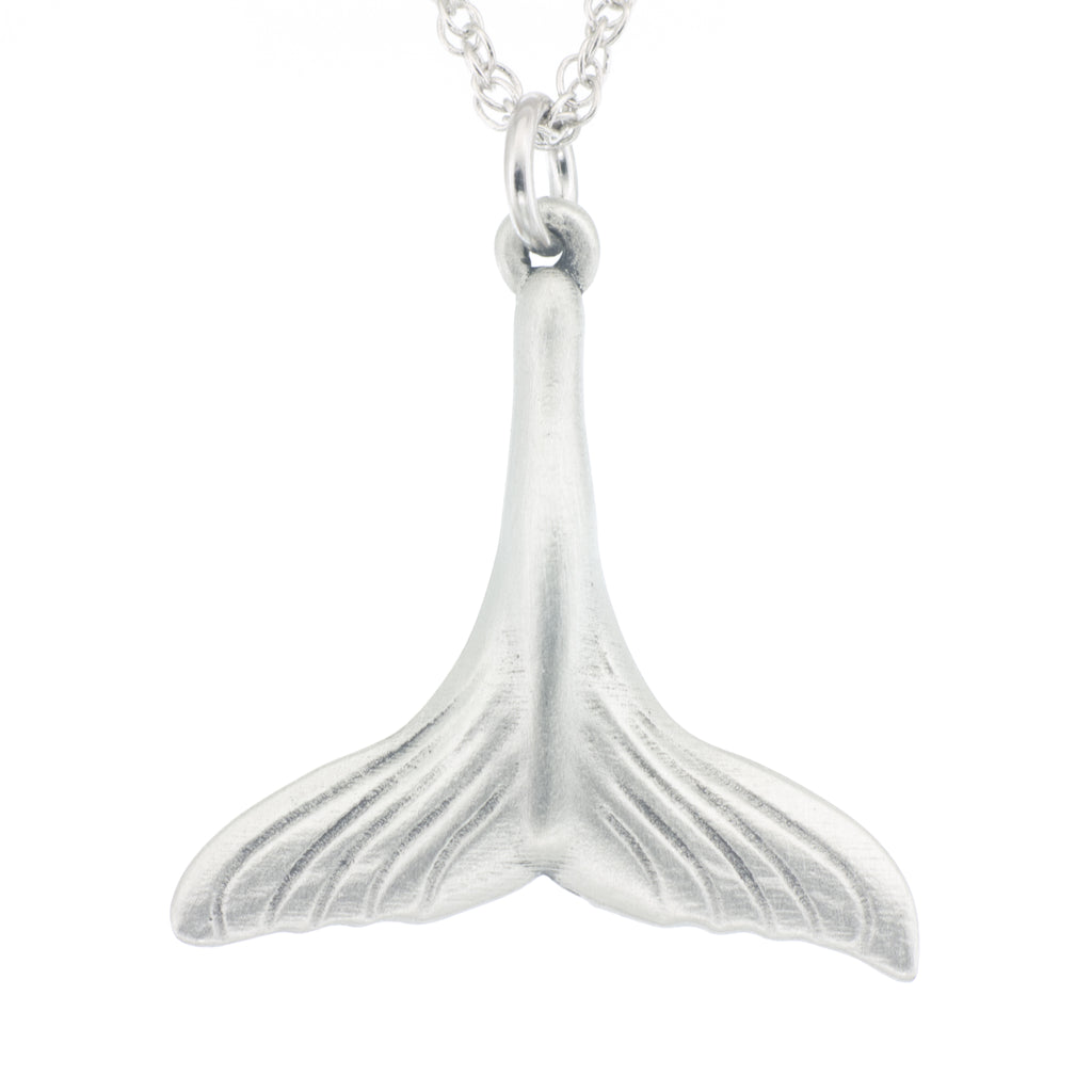 Whale Tail Pendant. Made from Pewter. Necklace. Made in Fredericton NB New Brunswick Canada