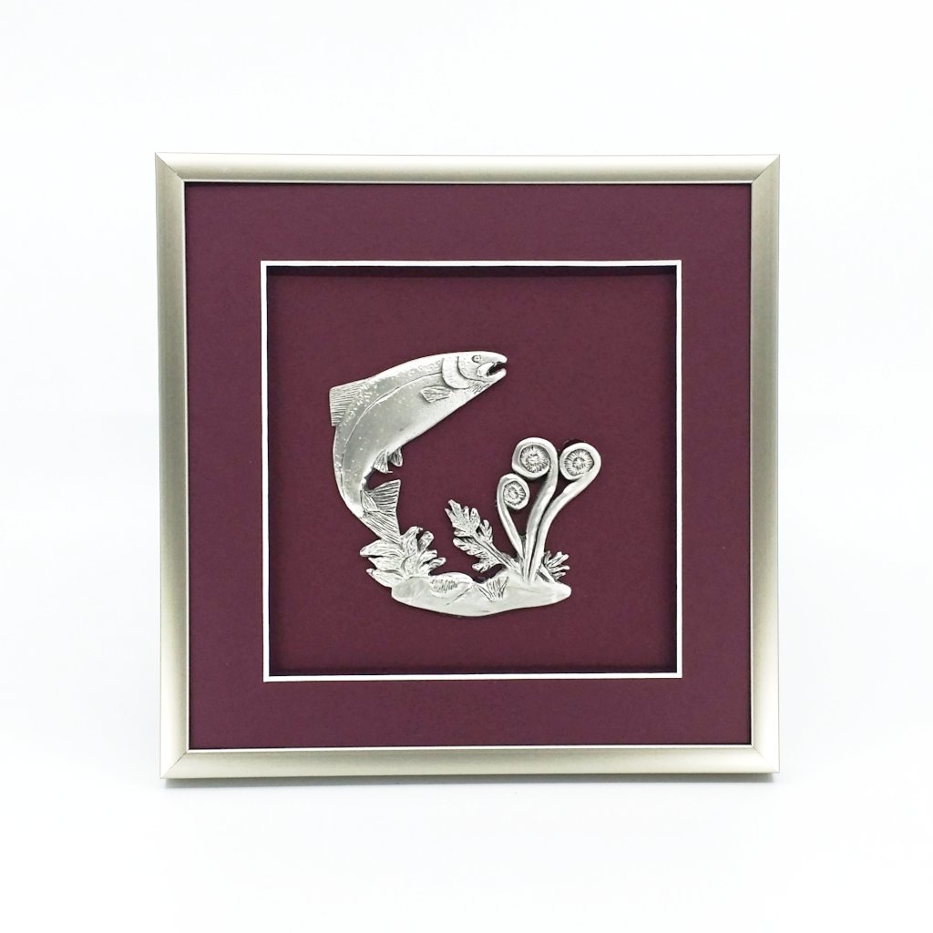 Framed Salmon & Fiddlehead Crest